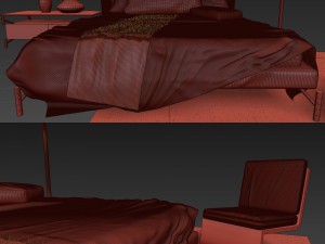 bed in modern style bonaldo Modelo 3D