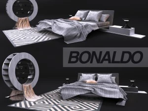comfortable bed bonaldo 3D Model