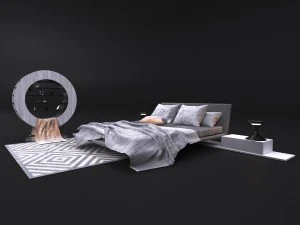 comfortable bed bonaldo 3D Model