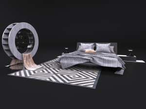 comfortable bed bonaldo 3D 모델