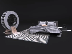 comfortable bed bonaldo 3D Model