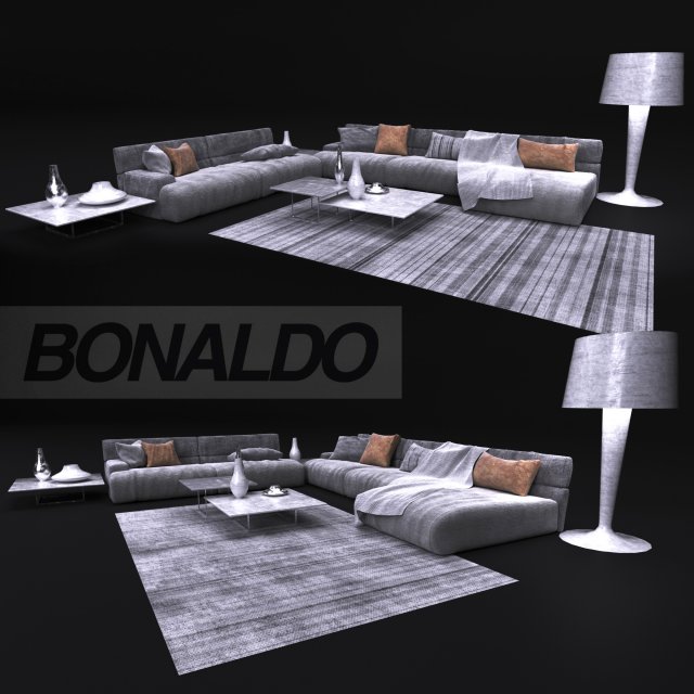 sofa in modern style bonaldo 3D-Modell .c4d .max .obj .3ds .fbx .stl .blend 