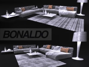 sofa in modern style bonaldo Model 3D