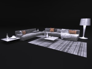 sofa in modern style bonaldo 3D-Modell