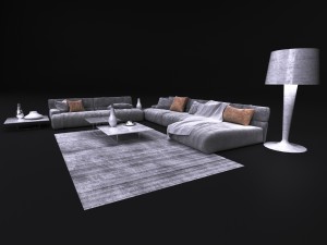 sofa in modern style bonaldo 3D-Modell