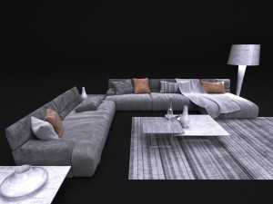 sofa in modern style bonaldo 3D-Modell