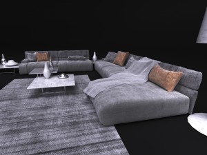 sofa in modern style bonaldo 3D-Modell