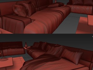 sofa in modern style bonaldo 3D-Modell