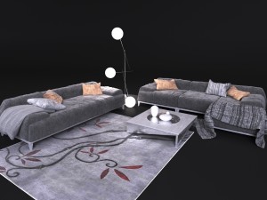 elegant sofa in contemporary style bonaldo Modelo 3D