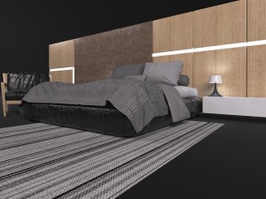 comfortable bed in a modern style misuraemme 3D-Modell