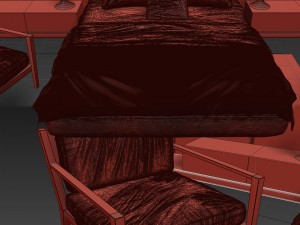 comfortable bed in a modern style misuraemme 3D-Modell