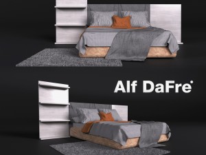 elegant bed in a modern style Modèle 3D
