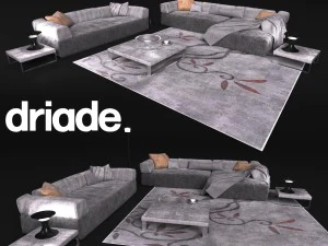 wygodna sofa w nowoczesnym stylu driady Model 3D