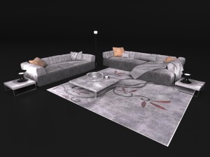 comfortable sofa in a modern style driade Modello 3D