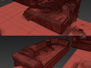 comfortable sofa in a modern style driade Modello 3D