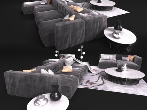 sofa in modern stylebonaldo 3D Model