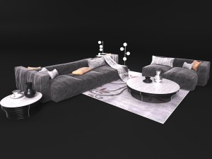 sofa in modern stylebonaldo 3D Model