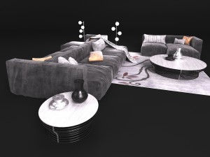 sofa in modern stylebonaldo 3D Model
