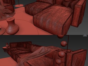 sofa in modern stylebonaldo 3D Model