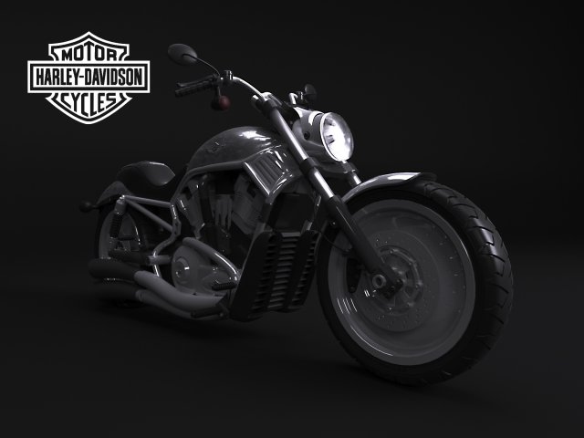 harley davidson 3D Model .c4d .max .obj .3ds .fbx .stl .blend 