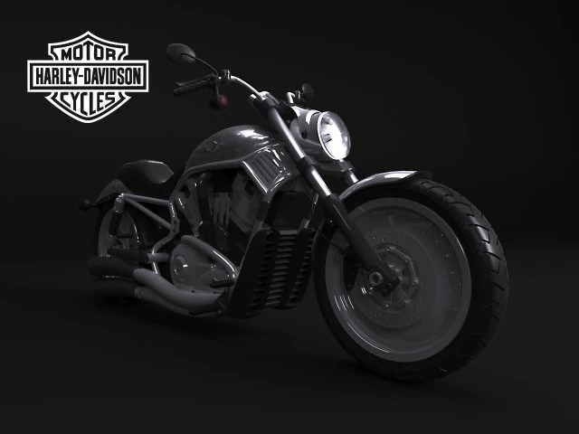 harley davidson 3D Model .c4d .max .obj .3ds .fbx .stl .blend 