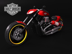 harley custom Modello 3D