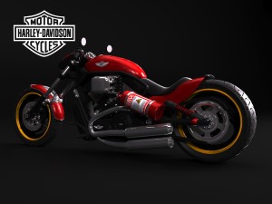 harley custom Modèle 3D