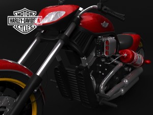 harley custom Modèle 3D