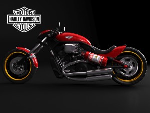 harley custom Modèle 3D