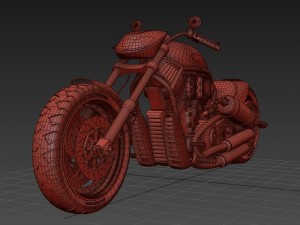 harley custom Modèle 3D