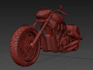 harley custom 3D Model