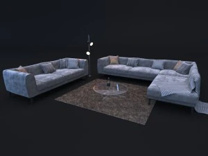 sofa in modern style natuzzi trevi 2902 3D Model