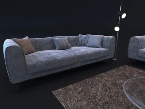 sofa in modern style natuzzi trevi 2902 3D Model