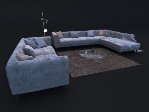 sofa in modern style natuzzi trevi 2902 3D-Modell