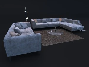 sofa in modern style natuzzi trevi 2902 3D Model