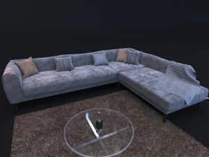 sofa in modern style natuzzi trevi 2902 3D Model
