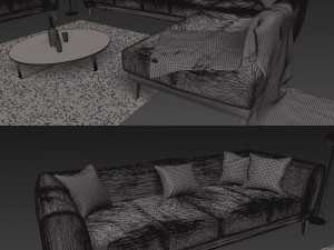 sofa in modern style natuzzi trevi 2902 3D-Modell