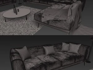 sofa in modern style natuzzi trevi 2902 3D Model