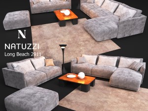 sofa natuzzi long beach 2911 3D Модель