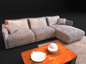 sofa natuzzi long beach 2911 3D Model