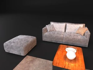 sofa natuzzi long beach 2911 3D Model