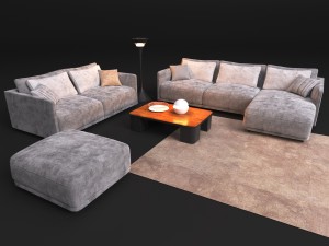 sofa natuzzi long beach 2911 3D Model