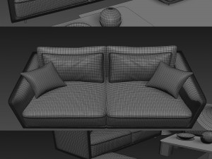 sofa natuzzi long beach 2911 3D Model