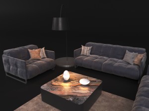 sofa in modern style natuzzi philo 2957 3D Модель
