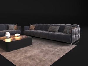 sofa in modern style natuzzi philo 2957 3D Модель