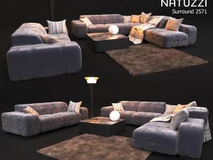 sofa natuzzi surround 2571 Model 3D