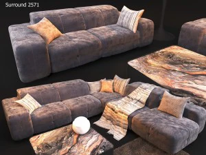 sofa natuzzi surround 2571 3D Model