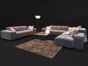 sofa natuzzi surround 2571 3D Model