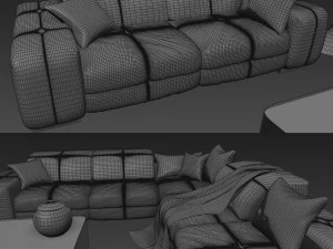 sofa natuzzi surround 2571 3D Model