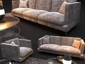sofa natuzzi jeremy 2987 Model 3D